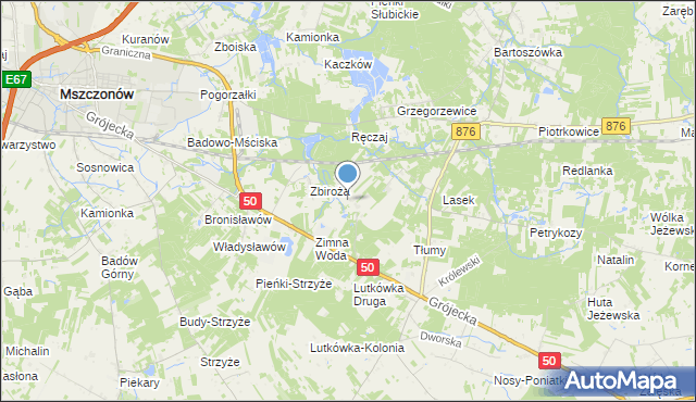 mapa Dwórzno, Dwórzno gmina Mszczonów na mapie Targeo