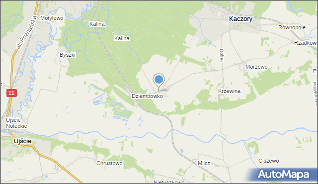 mapa Dziembowo, Dziembowo na mapie Targeo
