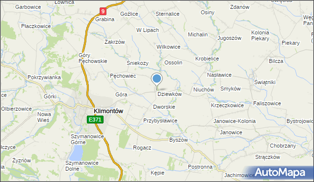 mapa Dziewków, Dziewków na mapie Targeo