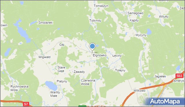 mapa Elgnówko, Elgnówko na mapie Targeo