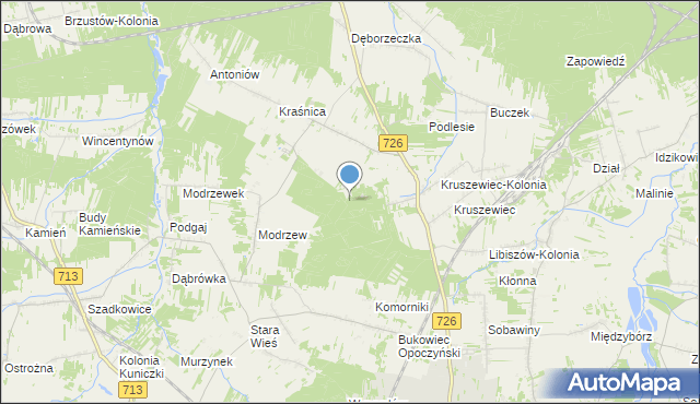 mapa Felgustów, Felgustów na mapie Targeo