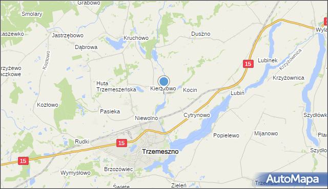 mapa Folusz, Folusz gmina Trzemeszno na mapie Targeo