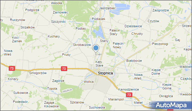 mapa Folwarki, Folwarki gmina Stopnica na mapie Targeo