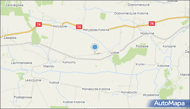 mapa Frankamionka, Frankamionka na mapie Targeo