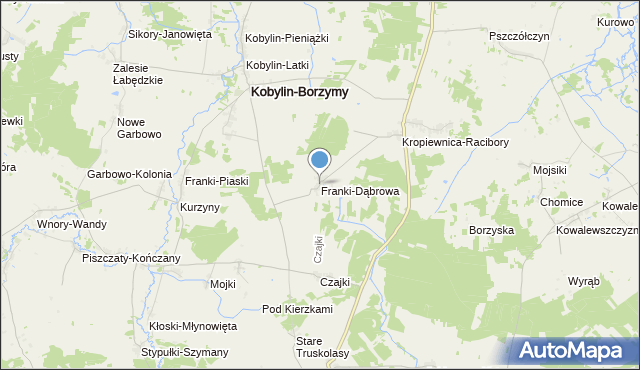 mapa Franki-Dąbrowa, Franki-Dąbrowa na mapie Targeo