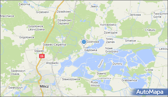 mapa Gajdówka, Gajdówka na mapie Targeo