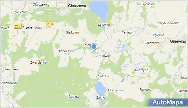 mapa Gardkowice, Gardkowice na mapie Targeo