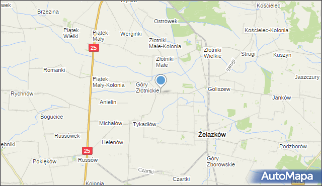 mapa Garzew, Garzew na mapie Targeo