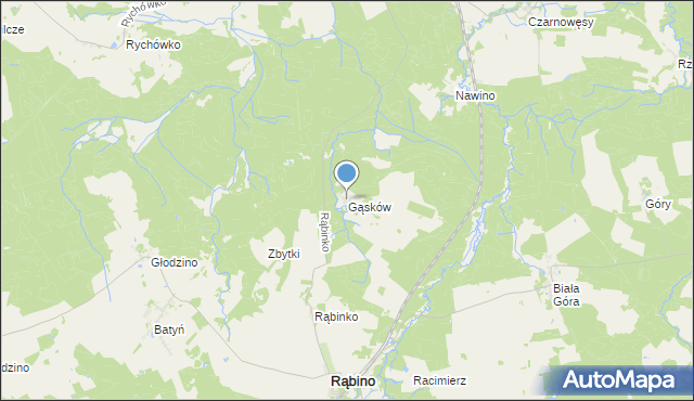 mapa Gąsków, Gąsków na mapie Targeo