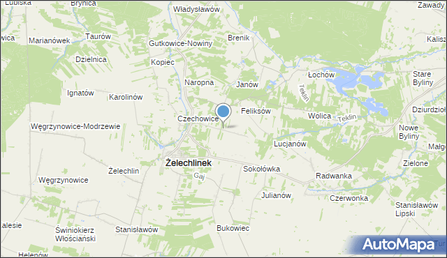 mapa Gawerków, Gawerków na mapie Targeo