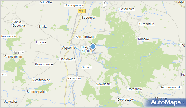 mapa Gębczyce, Gębczyce na mapie Targeo