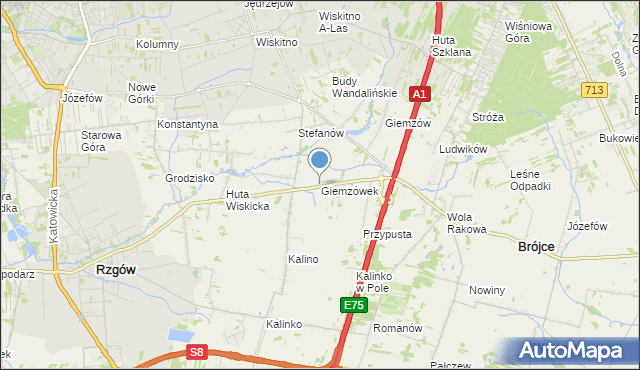 mapa Giemzówek, Giemzówek na mapie Targeo