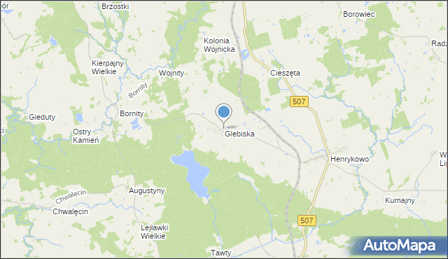 mapa Glebiska, Glebiska na mapie Targeo