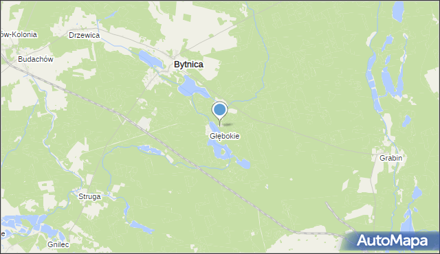 mapa Głęboczek, Głęboczek gmina Bytnica na mapie Targeo
