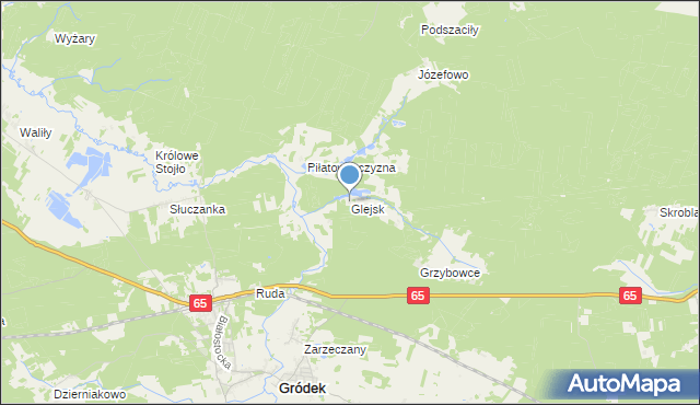 mapa Glejsk, Glejsk na mapie Targeo