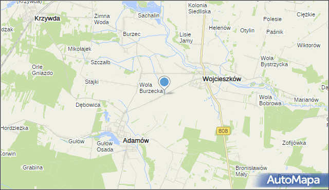 mapa Glinne, Glinne gmina Wojcieszków na mapie Targeo