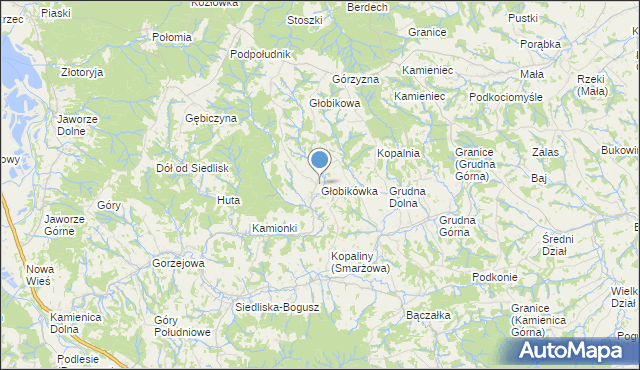mapa Głobikówka, Głobikówka na mapie Targeo