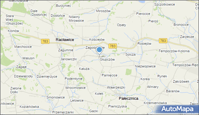 mapa Głupczów, Głupczów na mapie Targeo