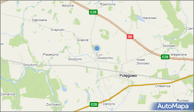 mapa Głuszynko, Głuszynko na mapie Targeo