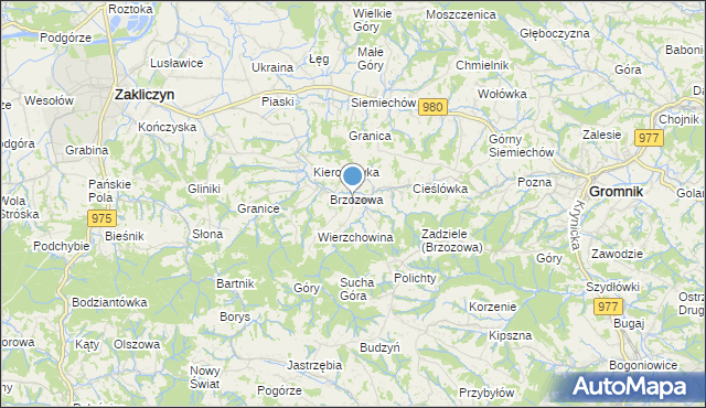 mapa Gniadówka, Gniadówka na mapie Targeo