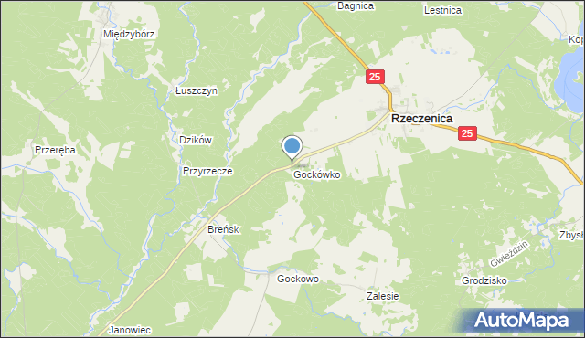 mapa Gockówko, Gockówko na mapie Targeo