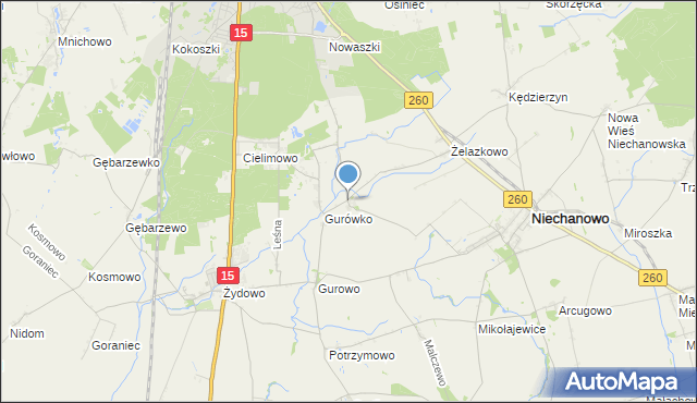 mapa Goczałkowo, Goczałkowo na mapie Targeo