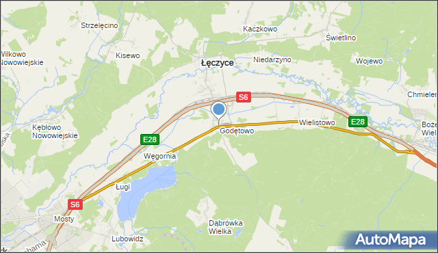 mapa Godętowo, Godętowo na mapie Targeo