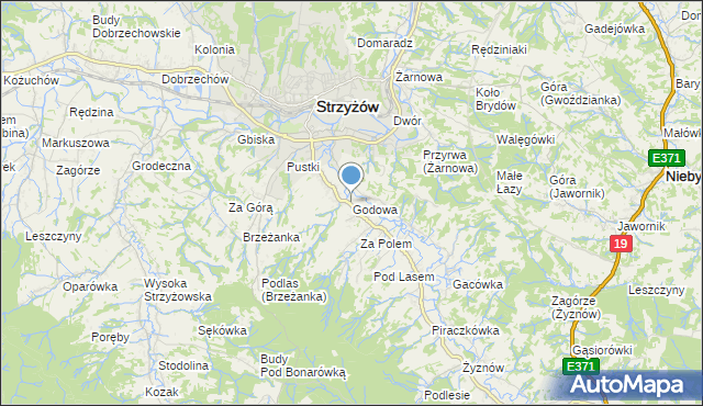 mapa Godowa, Godowa na mapie Targeo
