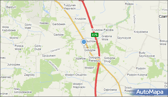 mapa Gołygów, Gołygów na mapie Targeo