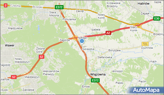 mapa Góraszka, Góraszka na mapie Targeo