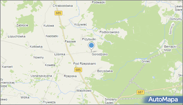 mapa Gorodzisko, Gorodzisko na mapie Targeo