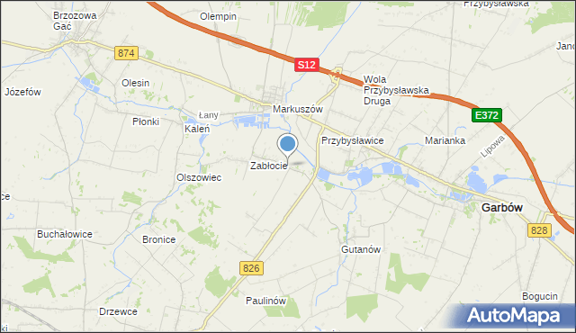 mapa Góry, Góry gmina Markuszów na mapie Targeo