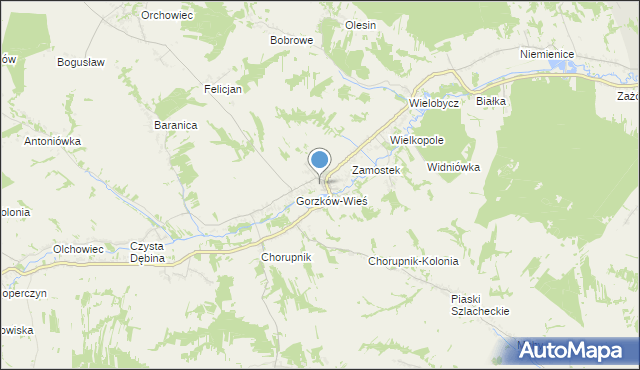 mapa Gorzków-Osada, Gorzków-Osada na mapie Targeo