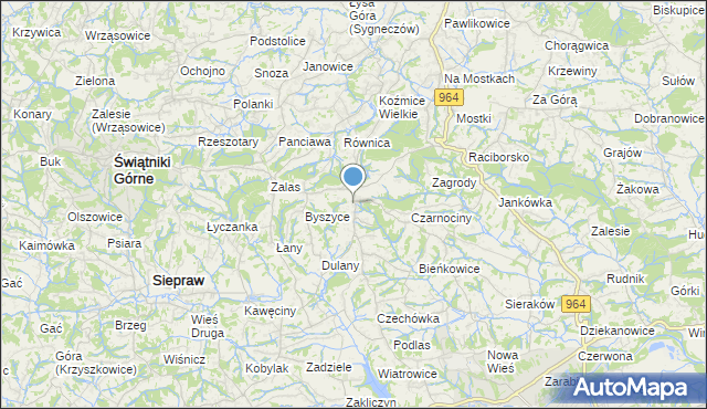 mapa Gorzków, Gorzków gmina Wieliczka na mapie Targeo