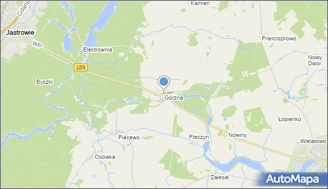 mapa Górzna, Górzna na mapie Targeo