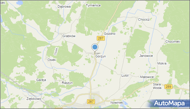 mapa Górzyn, Górzyn gmina Lubsko na mapie Targeo