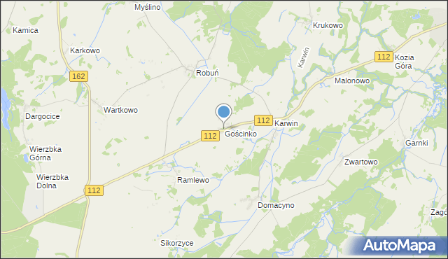 mapa Gościnko, Gościnko na mapie Targeo