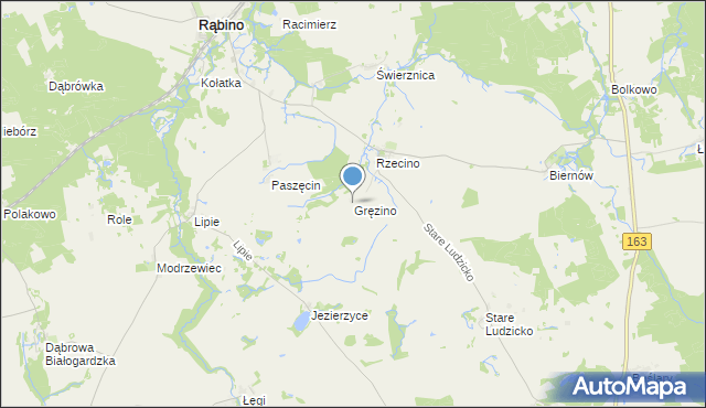 mapa Gręzino, Gręzino na mapie Targeo