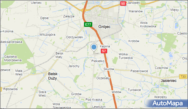 mapa Grudzkowola, Grudzkowola na mapie Targeo