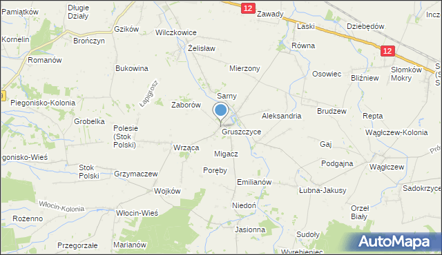 mapa Gruszczyce, Gruszczyce na mapie Targeo