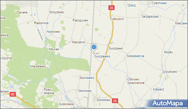 mapa Gulczewko, Gulczewko na mapie Targeo