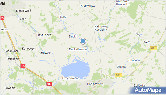 mapa Guzy, Guzy gmina Knyszyn na mapie Targeo