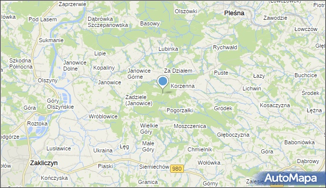 mapa Halendrówka, Halendrówka na mapie Targeo