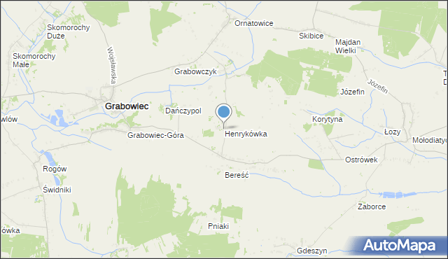 mapa Henrykówka, Henrykówka na mapie Targeo