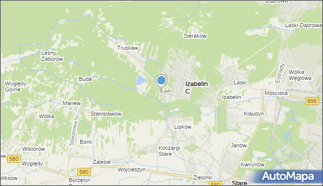 mapa Hornówek, Hornówek gmina Izabelin na mapie Targeo