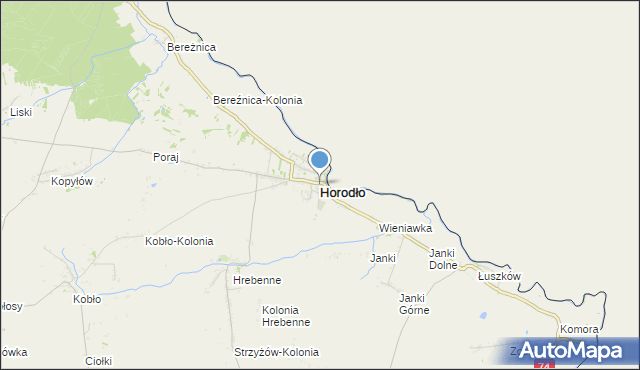 mapa Horodło, Horodło na mapie Targeo