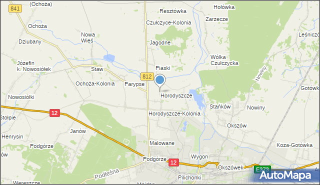 mapa Horodyszcze, Horodyszcze gmina Chełm na mapie Targeo