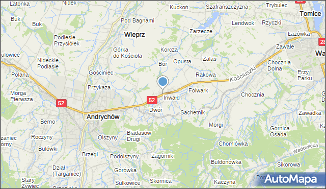 mapa Inwałd, Inwałd na mapie Targeo