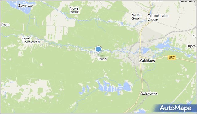 mapa Irena, Irena gmina Zaklików na mapie Targeo