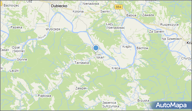 mapa Iskań, Iskań na mapie Targeo